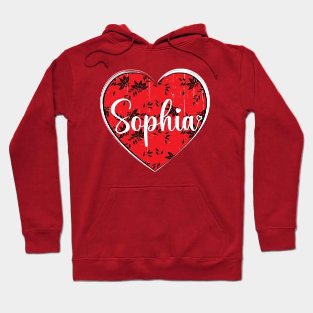 I Love Sophia First Name I Heart Sophia Hoodie by ArticArtac